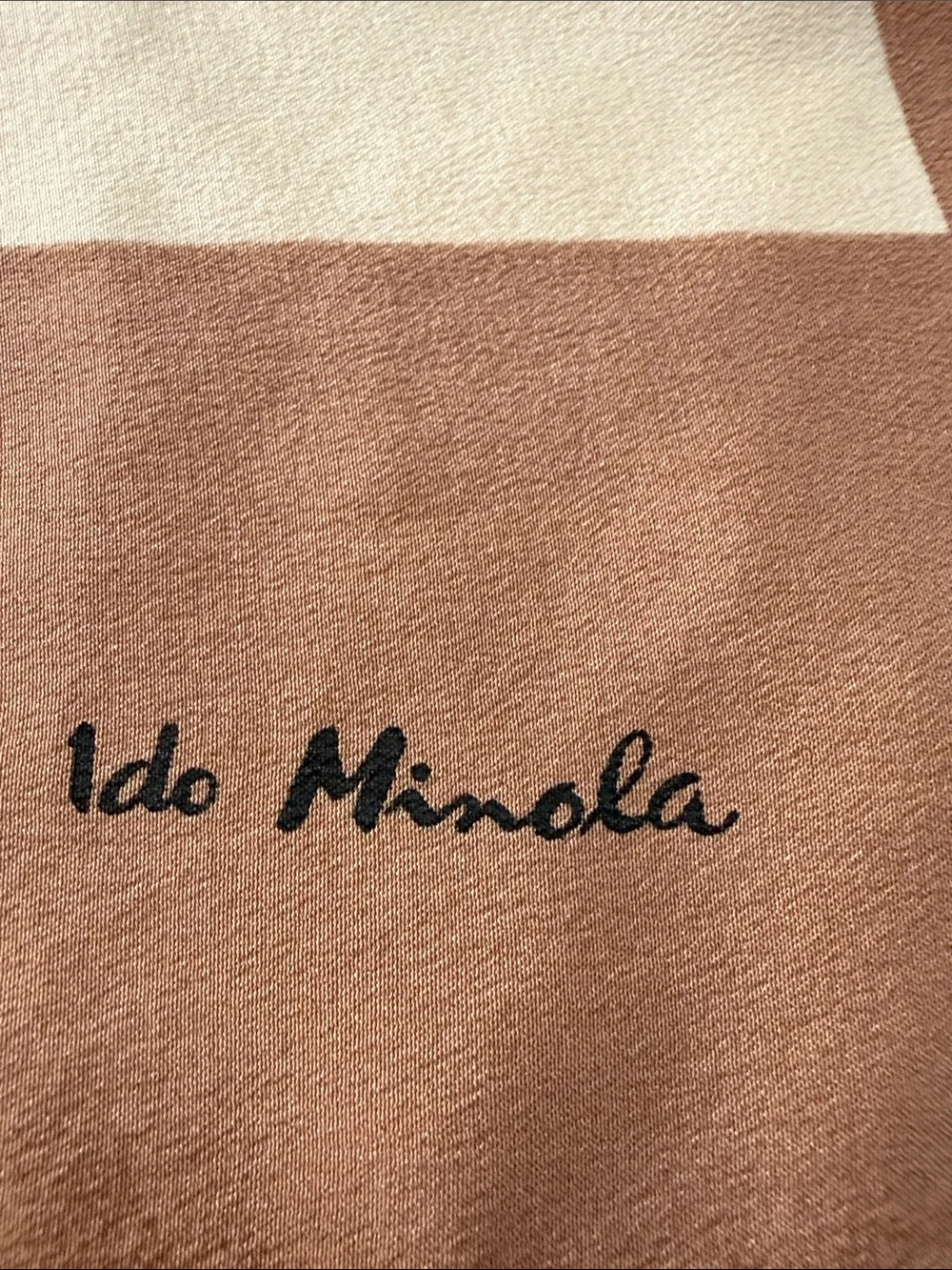 Idk Manila SWALLOWS Silk Brown & Cream Print Silk Scarf 🧣 vintage